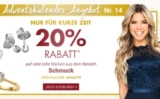 20% Gutscheincode auf Schmuck im Karstadt Adventskalender