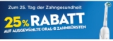 25% Sofortrabatt auf verschiedene Oral-B Zahnbürsten bei Amazon!