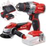 Einhell 18V Li-Ionen Akku Bohrschrauber & Winkelschleifer Set für 119,90 Euro