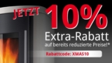 Bis 5. Dezember 10% Rabatt auf bereits reduzierte Kamine und Öfen im Hark Onlineshop