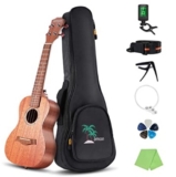 Ammoon 21″ Sopran-Ukulele Set mit Stimmgerät und Saitentasche für 49,79 Euro