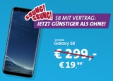 Knaller! Blau Allnet XL mit 4GB Daten mtl. 19,99 Euro + Samsung Galaxy S8 für einmalig 19,99 Euro