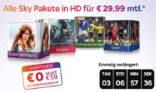 Letzter Tag! Sky Komplett Paket mit Entertainment und allen Premium-Paketen (Cinema, Sport und Bundesliga) inkl. HD nur 29,99 Euro mtl.