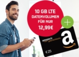 mobilcom-debitel Telekom Internet Flat 10.000 LTE Tarif für 12,99 Euro monatlich + 25,- Euro Amazon Gutschein