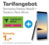 Top! Allnet Comfort Flat im Telekom-Netz mit 4GB Daten mtl. 36,99 Euro + Samsung Galaxy Note 8 64GB für 1,- Euro