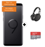 O2 Free M mit 10GB nur 29,99 Euro monatlich + Samsung Galaxy S9 und Sennheiser HD HD 4.50 + SanDisk Ultra MicroSDXC 200GB Speicherkarte für einmalig 29,- Euro