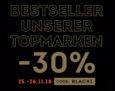 Black Week Aktion bei SportScheck mit 30% Rabatt auf ausgewählte Artikel von Topmarken