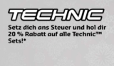 20% Rabatt auf alle LEGO Technic Artikel im LEGO Onlineshop