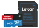 Lexar 64GB Micro-SDHC Karte mit Adapter nur 17,- Euro inkl. Versand