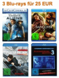 [AMAZON] Neue Titel! „Drei Blu-rays für nur 25,- Euro inkl. Versand“ Aktion mit z.B. Mission: Impossible 4 – Phantom Protokoll, Cowboys & Aliens, Hangover 2