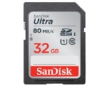 SANDISK Ultra SDHC Class 10 Speicherkarte(32 GB, 80 MB/s) für nur 12,- Euro inkl. Versand