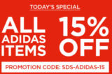 15% Rabatt auf Alle Artikel von Adidas bei Sidestep