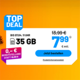 Die Sim.de Allnet Flat – z.B. 35 GB Allnet Tarif für 7,99€ mtl. oder Unlimited ab 14,99€ mtl.