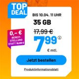 Die Sim.de Allnet Flat – z.B. 35 GB Allnet Tarif für 7,99€ mtl. oder Unlimited ab 14,99€ mtl.