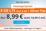Nur noch heute: Sim.de Vatertags-Special mit 8GB LTE Allnet Flat für 8,99 Euro mtl.