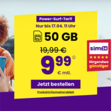 Sim24 Allnet Flat (bis 50 Mbit/s) – z.B. 50 GB Allnet Tarif für nur 9,99€ mtl. oder Unlimited für mtl. 14,99€