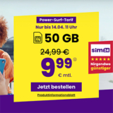 Sim24 Allnet Flat (bis 50 Mbit/s) – z.B. 50 GB Allnet Tarif für nur 9,99€ mtl. oder Unlimited für mtl. 14,99€