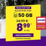 Sim24 Allnet Flat (bis 50 Mbit/s) – z.B. 50 GB Allnet Tarif für nur 8,99€ mtl. oder Unlimited für mtl. 19,99€