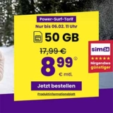 Sim24 Allnet Flat (bis 50 Mbit/s) – z.B. 50 GB Allnet Tarif für nur 8,99€ mtl. oder Unlimited für mtl. 14,99€