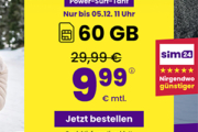 Sim24 Allnet Flat (bis 50 Mbit/s) – z.B. 10 GB Allnet Tarif für nur 3,99€ mtl. oder 60 GB für mtl. 9,99€