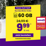 Sim24 Allnet Flat (bis 50 Mbit/s) – z.B. 10 GB Allnet Tarif für nur 3,99€ mtl. oder 60 GB für mtl. 9,99€