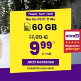 Sim24 Allnet Flat (bis 50 Mbit/s) – z.B. 60 GB Allnet Tarif für nur 9,99€ mtl. oder Unlimited für mtl. 19,99€