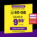 Sim24 Allnet Flat (bis 50 Mbit/s) – z.B. 10 GB Allnet Tarif für nur 3,99€ mtl. oder 60 GB für mtl. 9,99€