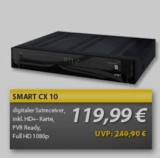 [MEINPAKET OHA!] Digitaler Satreceiver SMART CX 1010 inkl. HD+- Karte, PVR Ready, Full HD 1080p für nur 119,99 Euro inkl. Versandkosten!