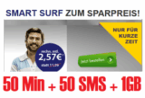 MD O2 Smart Surf mit 1GB Internet-Flat, 50 SMS und 50 Minuten für effektiv 2,57 Euro pro Monat!