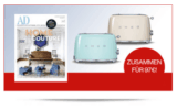 10 Ausgaben AD (Architectural Digest) + SMEG Toaster im Wert von 135,- Euro für zusammen nur 97,- Euro!