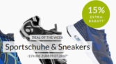 Der Engelhorn Sports Weeklydeal mit 15% Rabatt auf Sportschuhe und Sneakers + 5,- Euro Gutschein