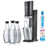 SODASTREAM Crystal 2.0 Wassersprudler Titan + 2 zusätzliche Glaskaraffen gratis dazu für nur 99,- Euro inkl. Versand