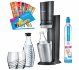 SodaStream Crystal 2.0 Titan Megasparpaket (inkl. 6x Sirup, 2x Glaskaraffe, 2x Designgläser) ab 79,90 Euro inkl. Versand