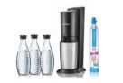 SODASTREAM Crystal 2.0 Wassersprudler mit 3 Glaskaraffen & einem Zylinder für 69,99