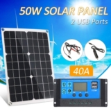 Ltteny 50W DC 5V / 18V Dual Output Solarpanel mit 2 USB-Anschlüssen für nur 42,99 Euro