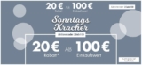 Karstadt Sonntagskracher mit 20,- Euro Rabatt auf fast das gesamte Sortiment (MBW: 100,- Euro)