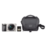 SONY Alpha 6000 Systemkamera mit Objektiv 16-50 mm + Tasche + Speicherkarte ab nur 434€ (statt 505€)