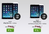[SPARHANDY] Sehr guter Telekom Datenvertrag mit 3GB LTE-Speed für nur 34,95 Euro pro Monat – dazu Apple iPad Air 128GB oder iPad mini Retina 128GB je Wifi + Cellular nur 1,- Euro