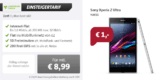 [SPARHANDY] Knaller! Sony Xperia Z Ultra + o2 Blue Basic MD über 24 Monate für nur 216,76 Euro (Handy sonst: 349,- Euro)