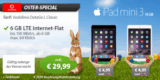 Sparhandy: Fette 6GB LTE-Datenflatrate + Apple iPad mini 3 16GB WiFi & Cellular für nur 29,99 Euro monatlich!