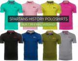 Viele verschiedene Poloshirts von Spartans History für je 7,99 Euro inkl. Versand