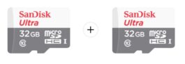 2x SANDISK Ultra microSDHC Speicherkarte mit 32 GB für zusammen nur 7,79 Euro inkl. Versand