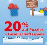 20% Rabatt auf alle Puzzles & Gesellschaftsspiele im Spiele Max Onlineshop