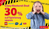 Mindestens 30% Rabatt auf Spielzeug bei Spiele Max – z.B. auf LEGO, Playmobil uvm.