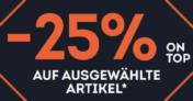 25% Rabatt auf rund 800 ausgewählte Artikel bei SportScheck