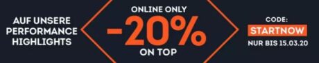 -20% Rabatt auf Performance Highlights bei Sportscheck mit über 2000 Artikeln