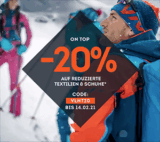 20% Extra-Rabatt auf bereits reduzierte Kleidung & Schuhe bei SportScheck