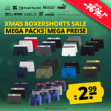 Großer XMAS Boxershorts Sale mit bis zu 76% bei SportSpar – ab 2,99€