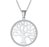 Damen-Kette mit Anhänger Baum des Lebens aus Sterling-Silber und Zirkonen nur 10,99 Euro