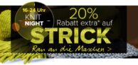 Nur heute: 20% Extrarabatt auf Strick bei Dress-for-Less!